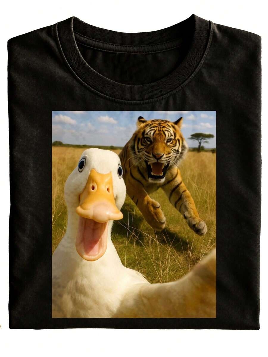 Women Fashion Fun - New Fun Duck And Tiger Print