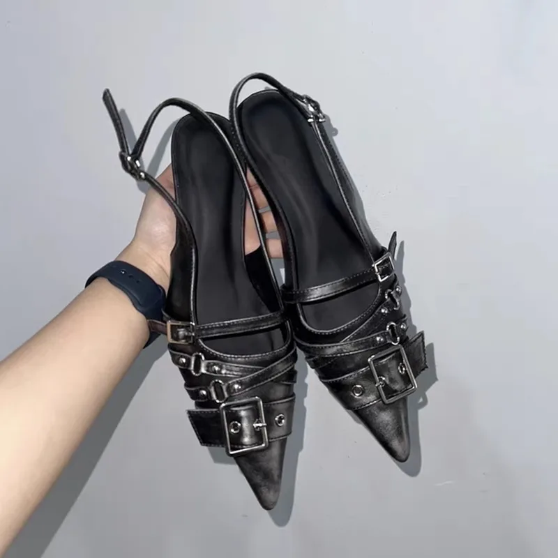 Spaghetti Strap Dress - Pointed Toe High Heels Women Wear