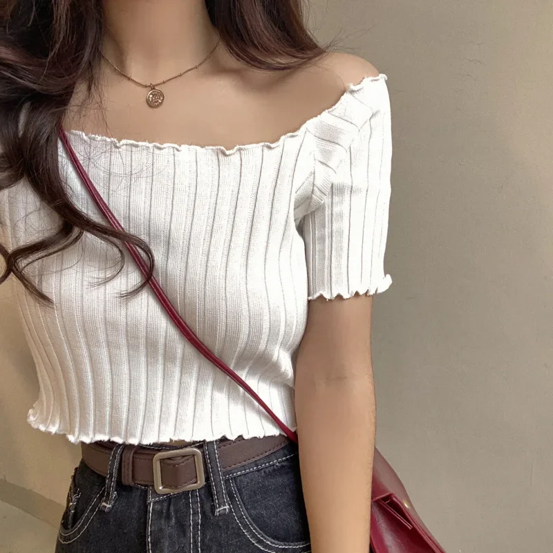 Women'S Fashion Trends Summer 2025 - 2025 Summer New Women's One-Shoulder Short-Sleeved