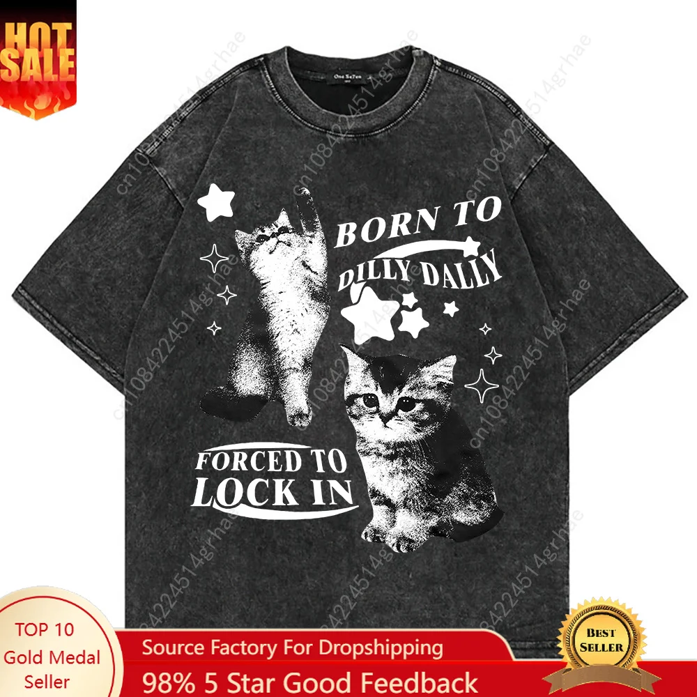 Women'S Fashion Graphic Tees - 100% Cotton Vintage Washed Y2k Funny