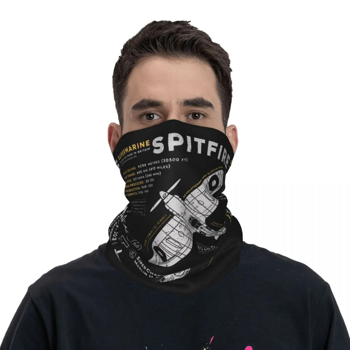 Women'S Fashion Ww2 - New Spitfire Bandana Neck Gaiter Printed