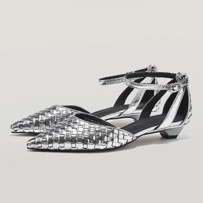 Women Fashion Brand - Pointed Toe Low Heels Women Elegant