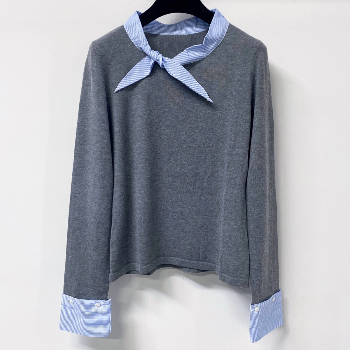 High Quality Women Tie Neck Kn - Women Top Fashion 评论和价格