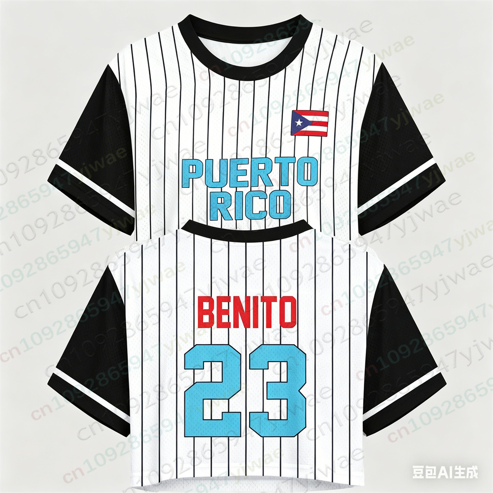 Puerto Rico Crop Top Jersey Pu - Women'S Fashion Rugby Shirt 评论和价格