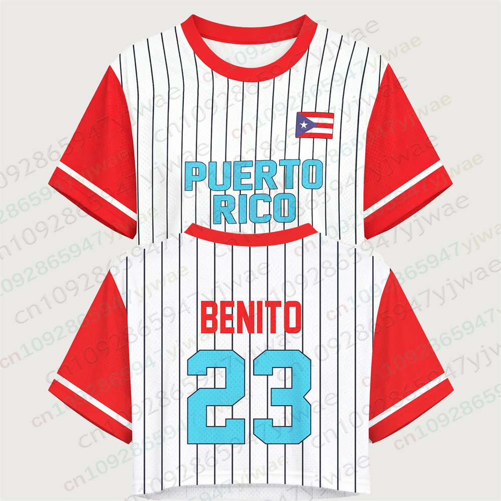 Puerto Rico Crop Top Jersey Pu - Women'S Fashion Rugby Shirt 评论和价格