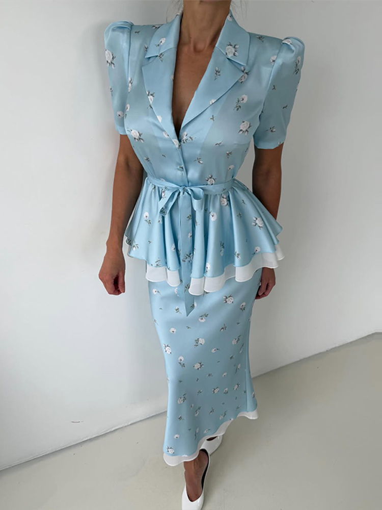 Floral Blazer Coat Skirt Sets  - Women'S Fashion Trends Spring 2026 评论和价格