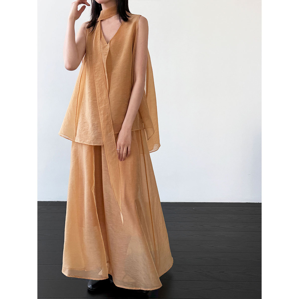 2026 Women Lace-Up V-Neck Slee - Women'S Fashion Trends Spring 2026 评论和价格