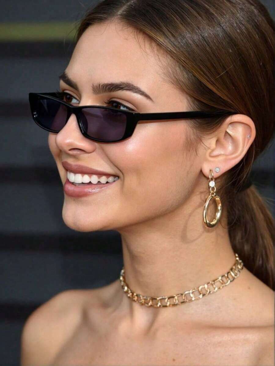 1PC Y2K Small Frame  Glasses F - Women Fashion Fun 评论和价格