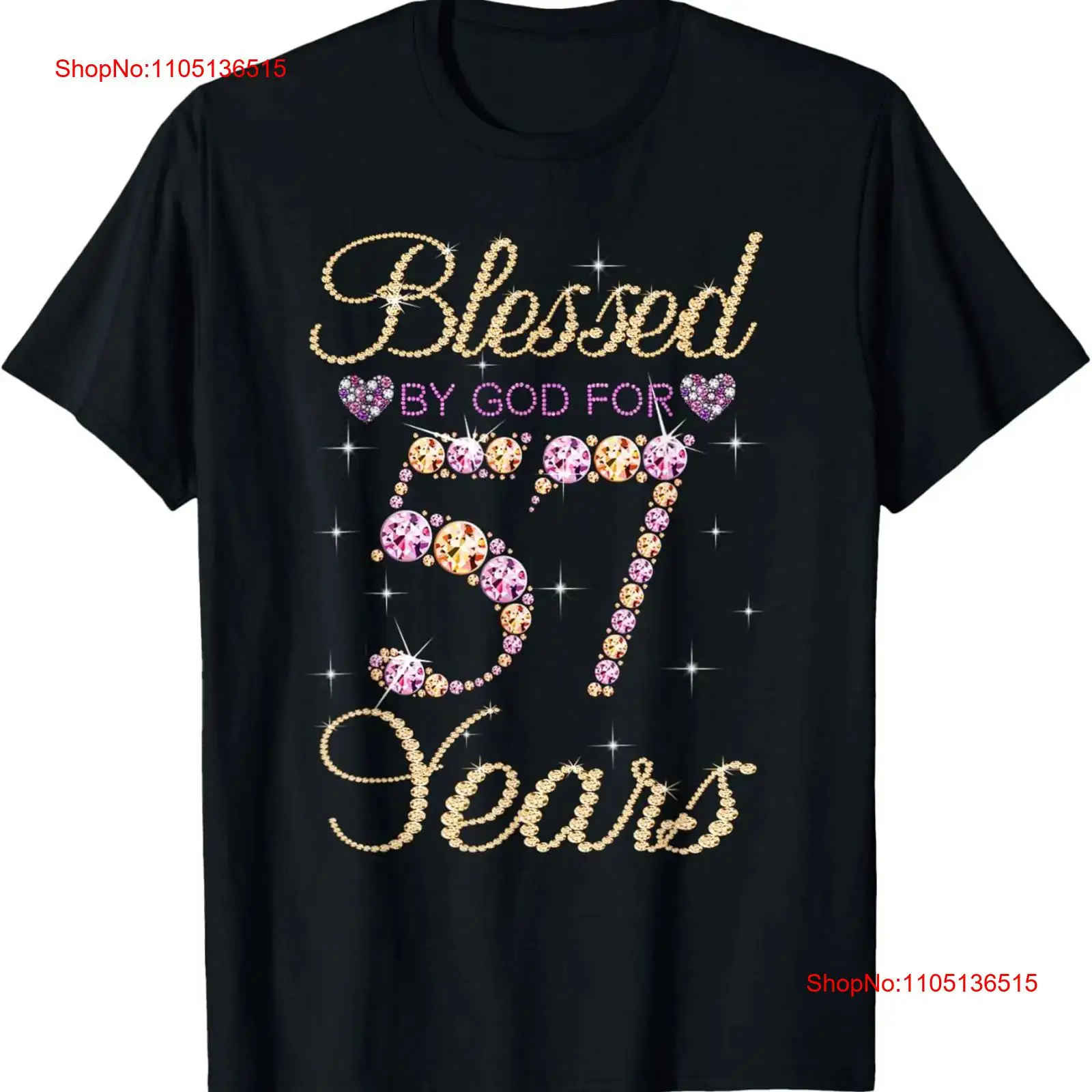 Blessed By God For 57 Years Fu - Women'S Fashion Graphic Tees 评论和价格