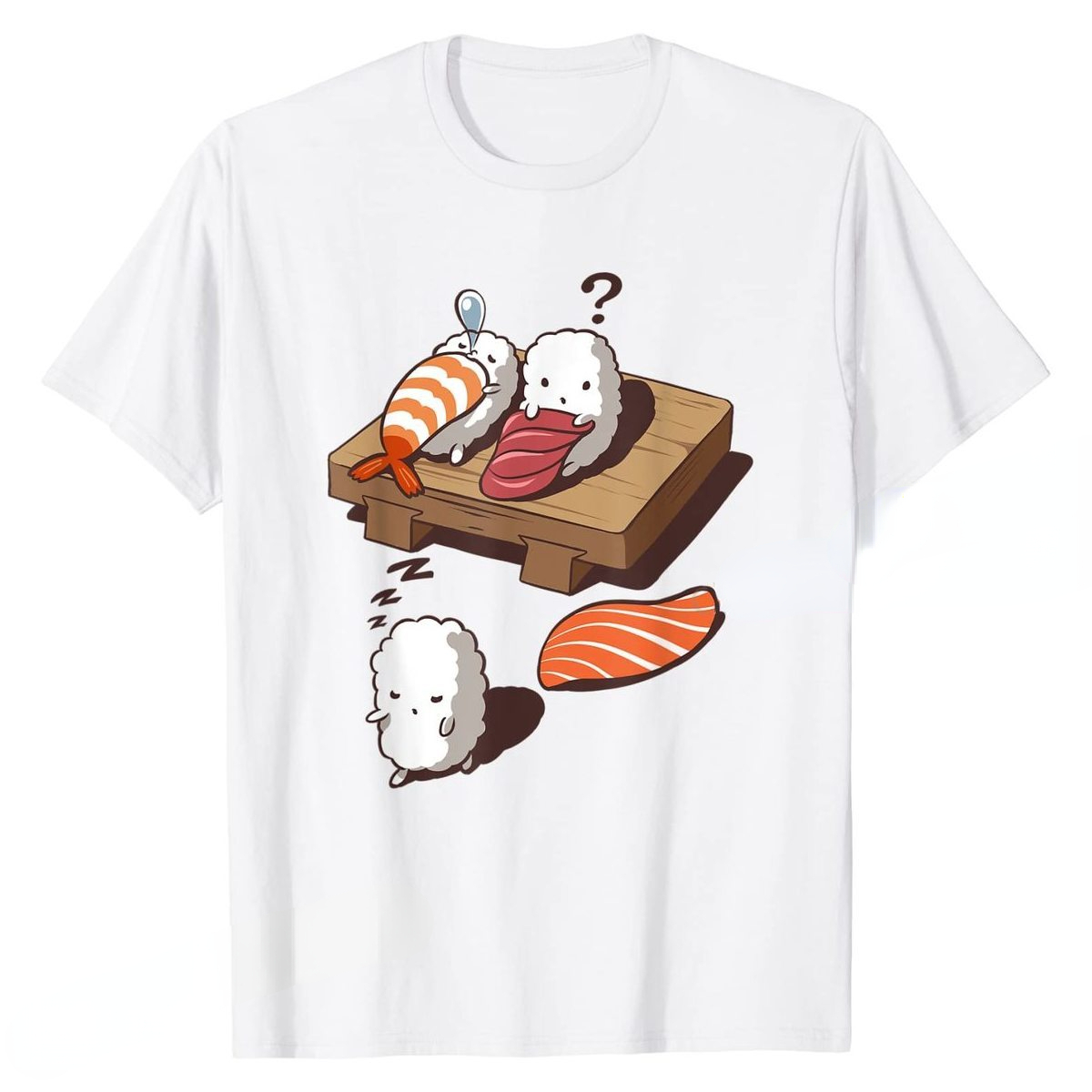 Funny Japanese Nigiri Sushi Sl - Women'S Fashion Graphic Tees 评论和价格