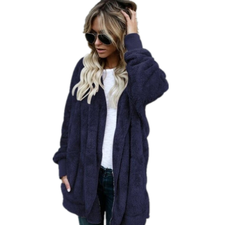 Warm Plush Faux Fur Coat Rever - Sherpa Coat Women 评论和价格