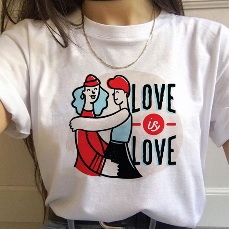 Lgbt Rainbow Harajuku T Shirt  - Women'S Fashion From The 90S 评论和价格