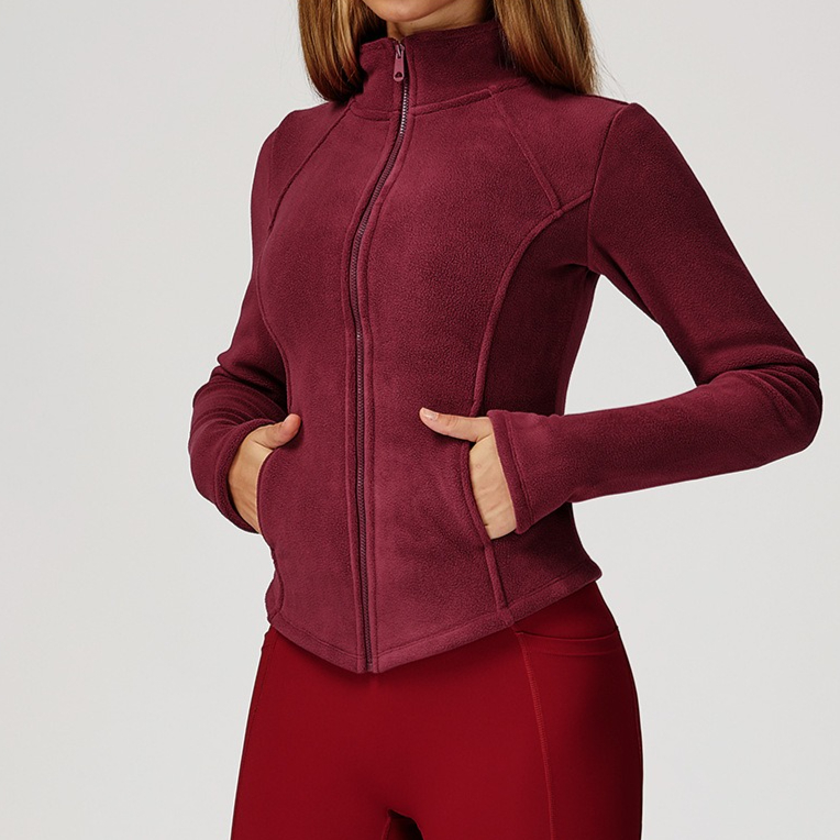 Sherpa Fleece Yoga Jacket Zipp - Sherpa Coat Women 评论和价格