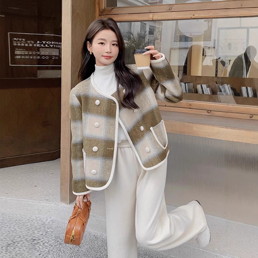 Tweed Jacket Blue Womens Winte - Sherpa Coat Women 评论和价格