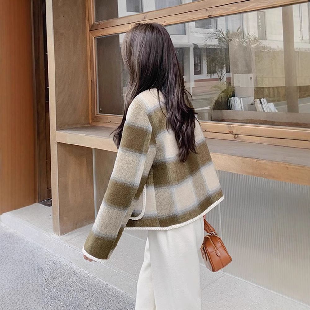 Tweed Jacket Blue Womens Winte - Sherpa Coat Women 评论和价格