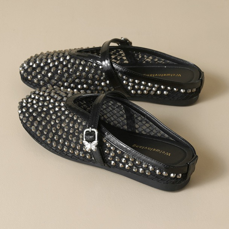 Mesh Rhinestone Brand Slippers - Women Fashion Brand 评论和价格