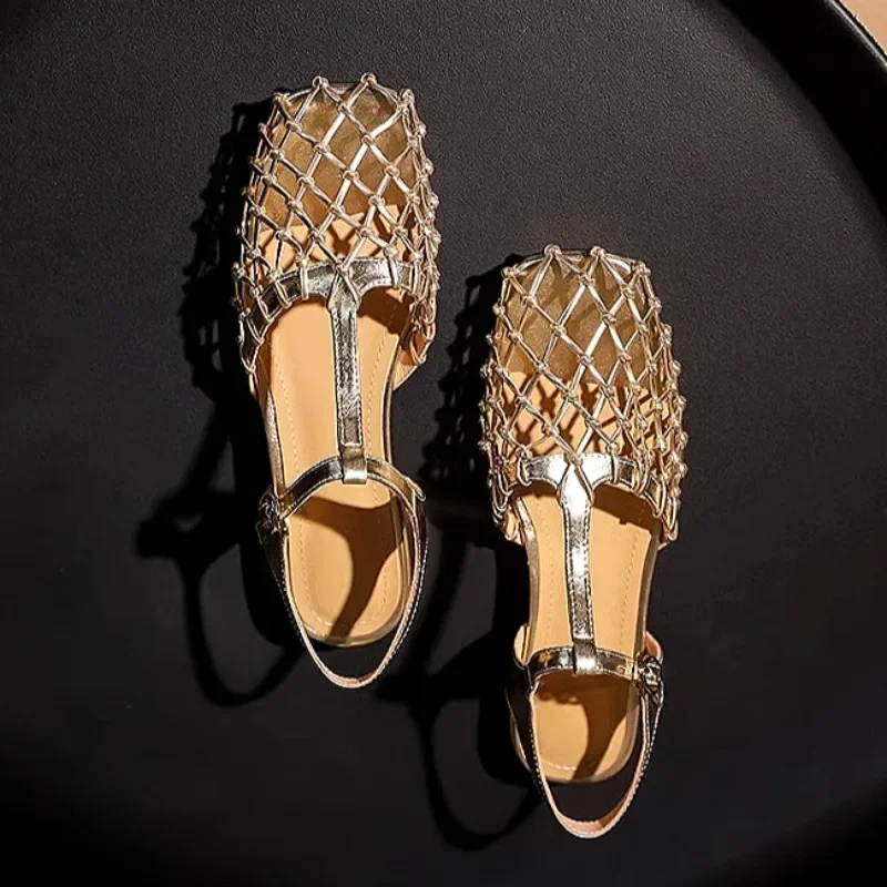 Women Weave Mesh Sandals Squar - Women'S Fashion Trends Summer 2025 评论和价格