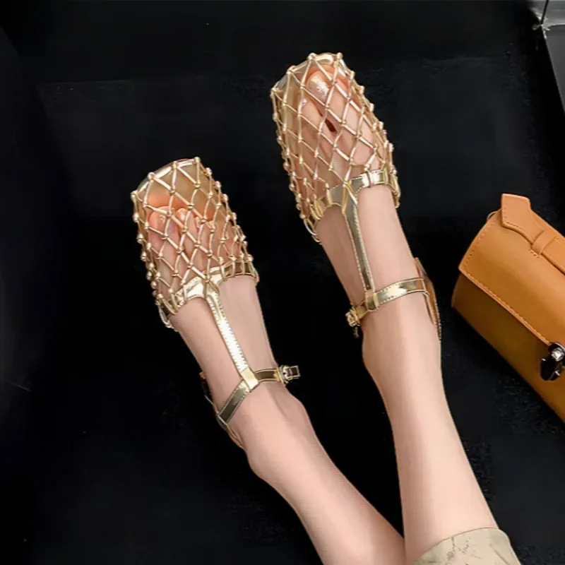 Women Weave Mesh Sandals Squar - Women'S Fashion Trends Summer 2025 评论和价格