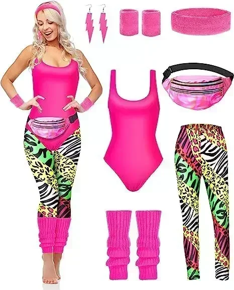 7 Pcs 80s Fancy Workout Costum - Women'S Fashion From The 90S 评论和价格