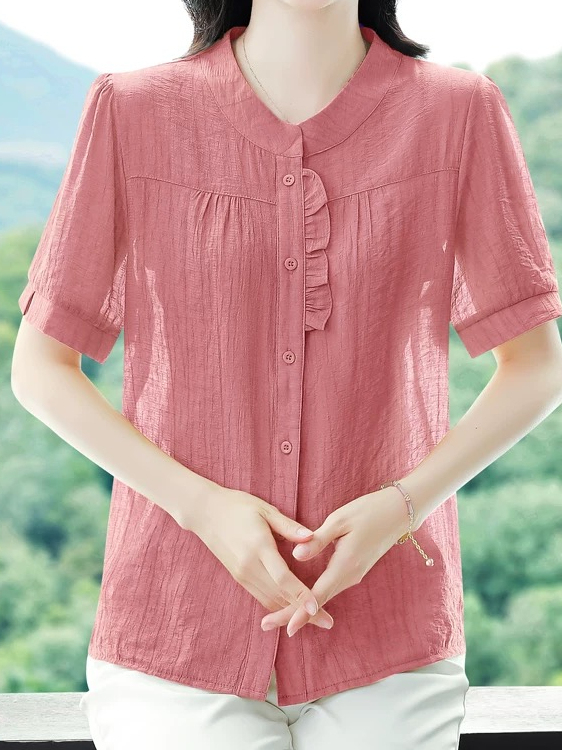 Fashionable Ice Silk Pleated C - Women Fashion Over 40 评论和价格