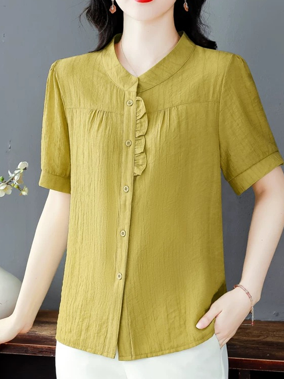 Fashionable Ice Silk Pleated C - Women Fashion Over 40 评论和价格