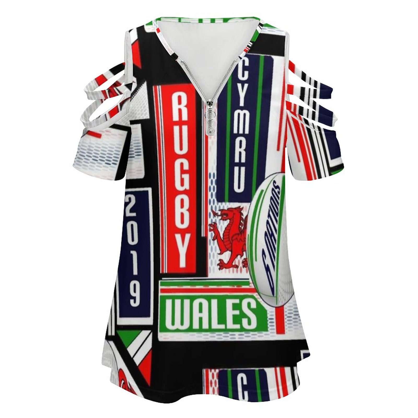 Cymru Welsh Wales Rugby Team D - Women'S Fashion Rugby Shirt 评论和价格