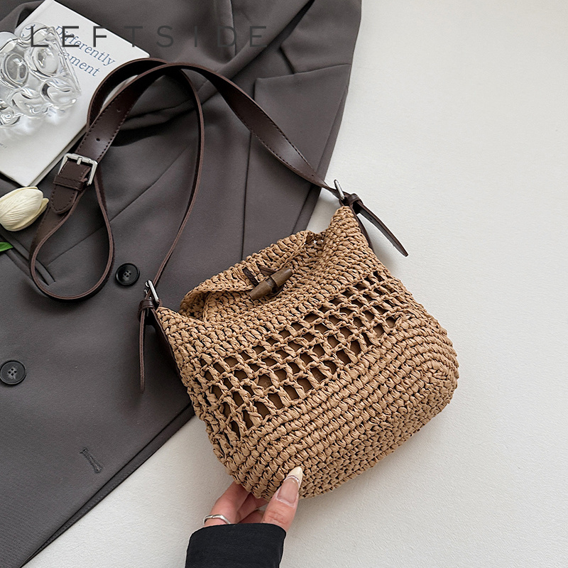 Small Woven Straw Bucket Bag L - Women'S Fashion Trends Spring 2026 评论和价格
