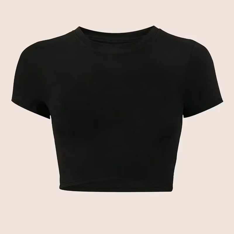 Spring Summer Crew Neck Croppe - Women'S Fashion From The 90S 评论和价格