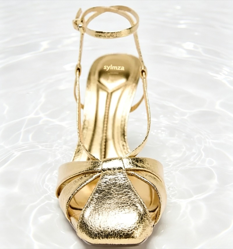 Fashion Gold Thin Heeled Sanda - Women Fashion Brand 评论和价格