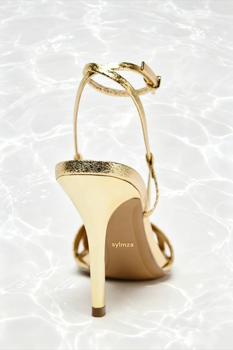Fashion Gold Thin Heeled Sanda - Women Fashion Brand 评论和价格