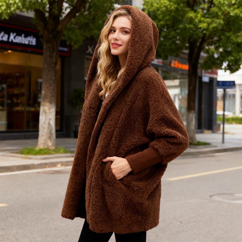 Women Polyester Coat Women's F - Sherpa Coat Women 评论和价格