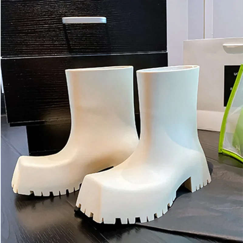 High Quality Soft Leather PU A - Women'S Fashion Rain Boots 评论和价格