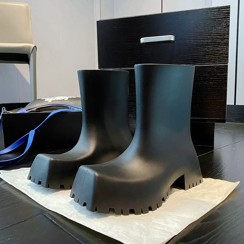 High Quality Soft Leather PU A - Women'S Fashion Rain Boots 评论和价格