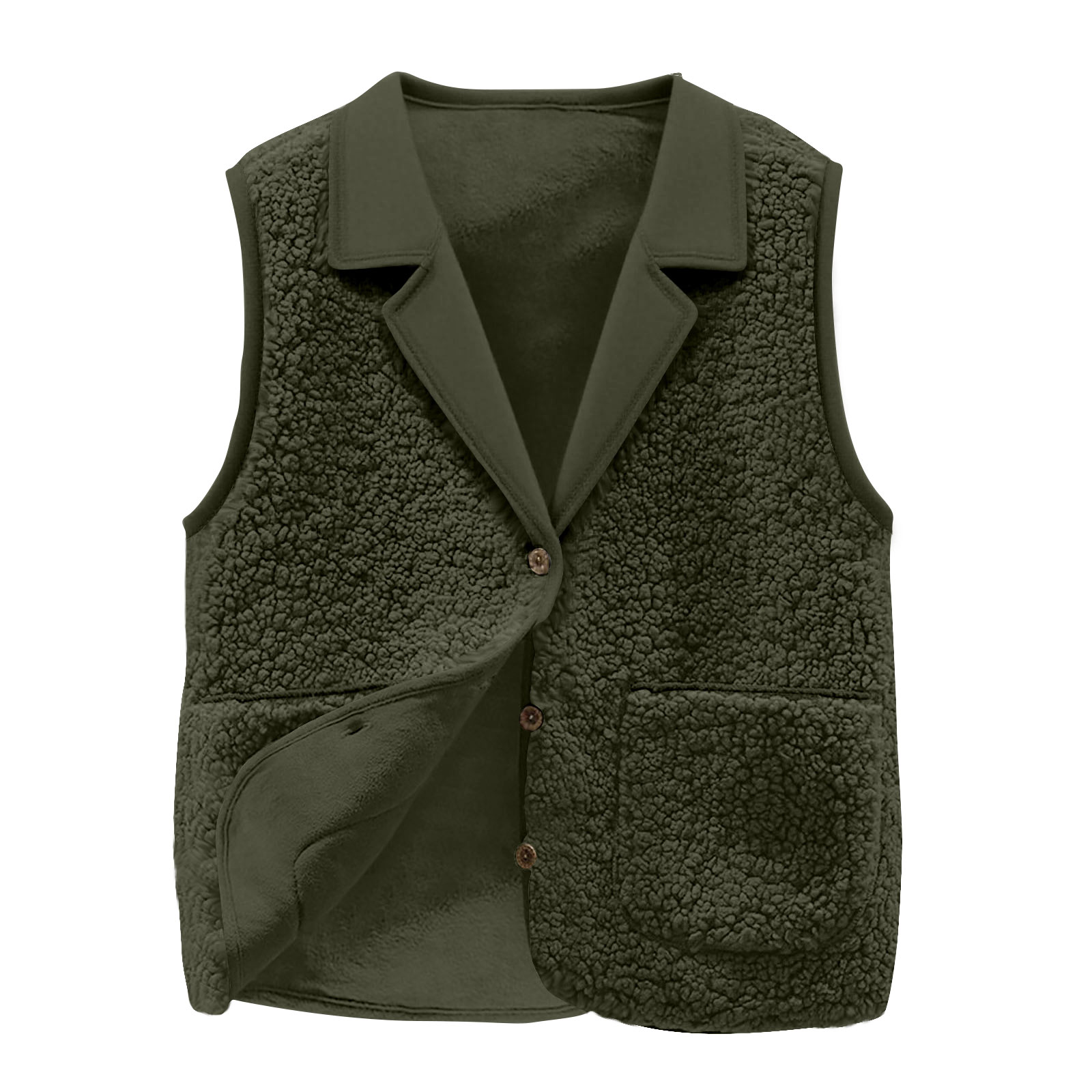 Women's Sherpa Fleece Vest, La - Sherpa Coat Women 评论和价格