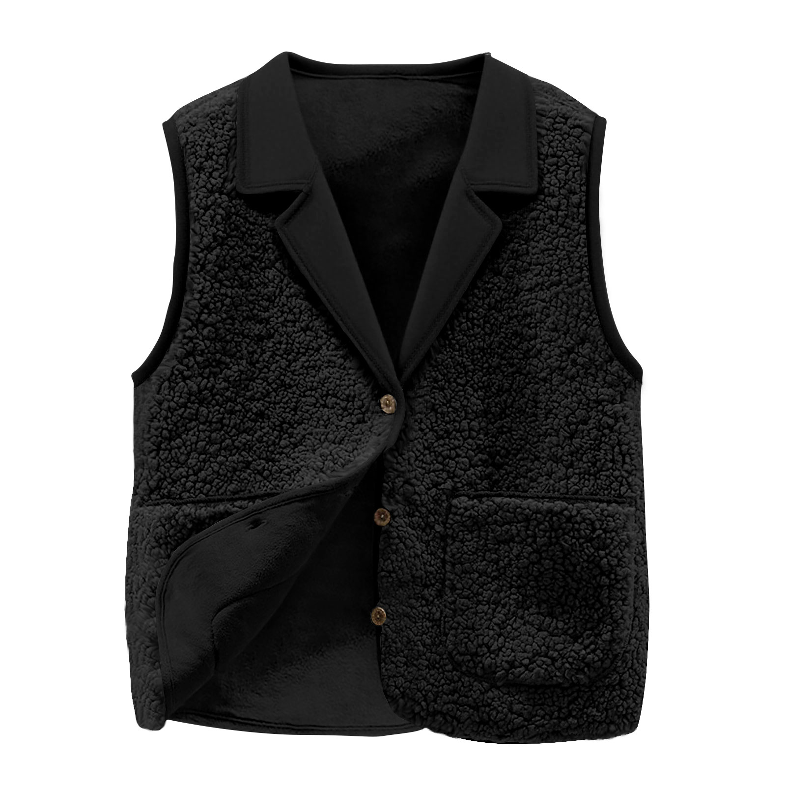 Women's Sherpa Fleece Vest, La - Sherpa Coat Women 评论和价格