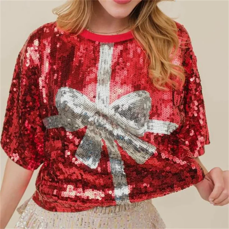 Womens Summer Fashion Sequins  - Women'S Fashion Rugby Shirt 评论和价格