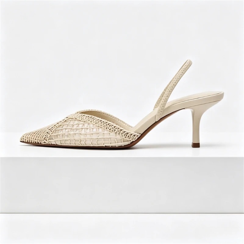 Mesh Woven Heeled Sandals Wome - Women Fashion Brand 评论和价格