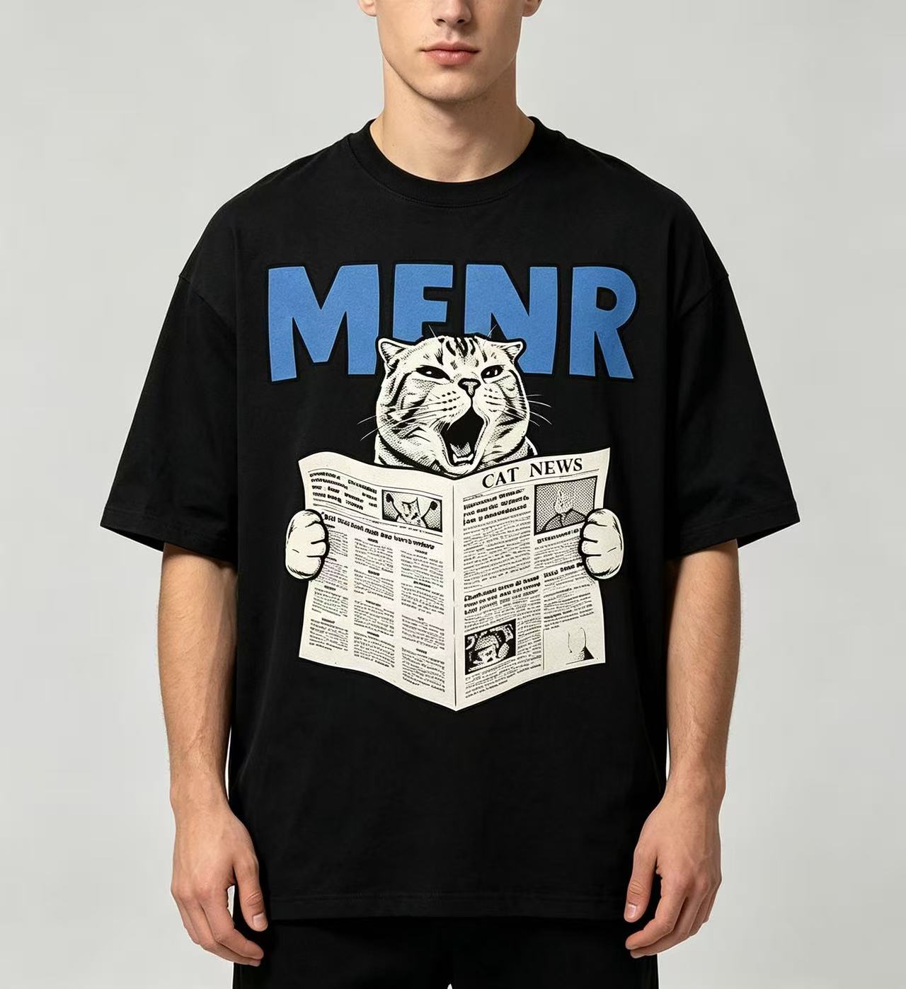 Unisex Funny Cat Reading Newsp - Women'S Fashion Graphic Tees 评论和价格