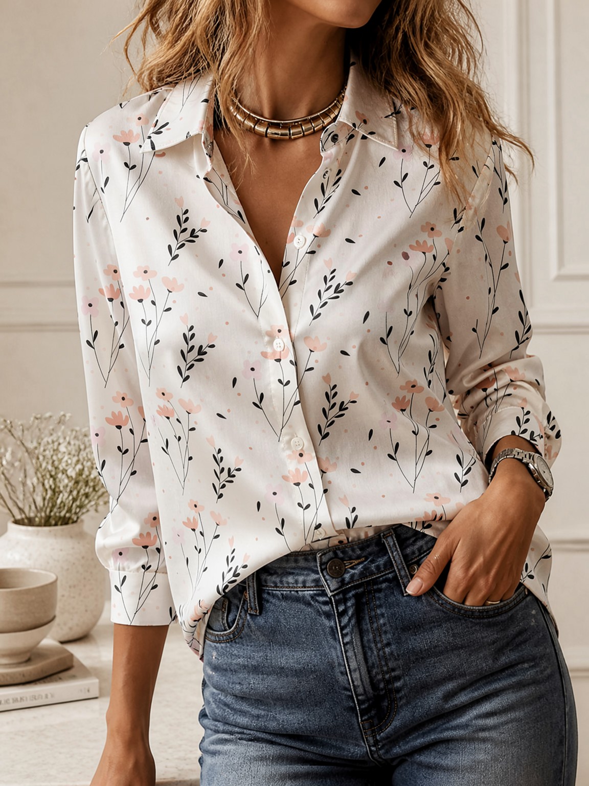 2026Minimalist Button Down Lon - Women Top Fashion 评论和价格